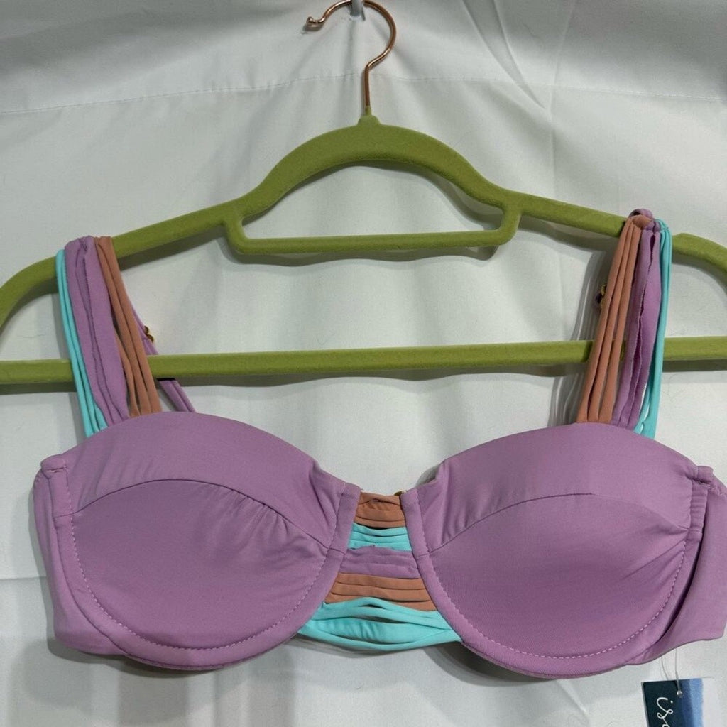 Isabella Rose Lavender Lucca Bikini Top Sz S NWT