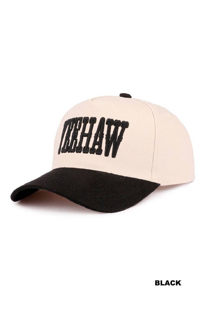 0118 Yeehaw Two Tone Canvas Cotton Cap SI-29122