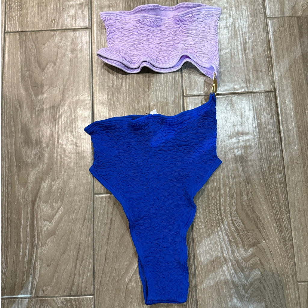 Cleonie Lilac Atlantic Colorblock Cut Out One Piece Sz O/S NWT
