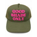 Good Shade Only Olive Green & Pink Retro Adjustable Snapback Trucker Hat NWOT