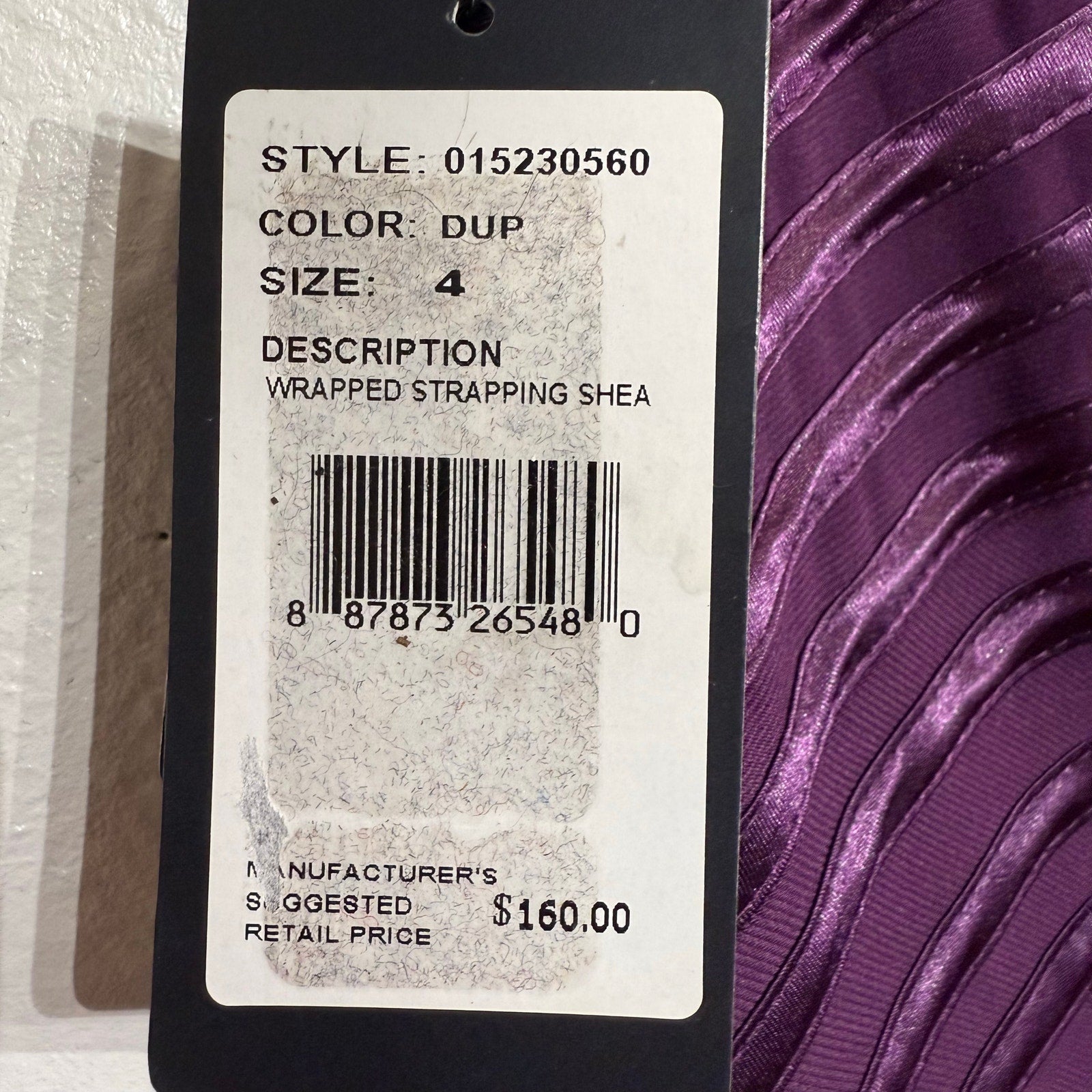 Adrianna Papell Purple Tiered Bandage Mini Bodycon Dress Sz 4 NWT