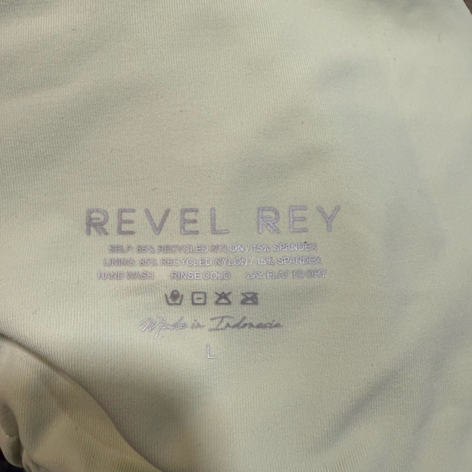 Revel Rey Sorbet Camo Bikini Top Sz L NWT