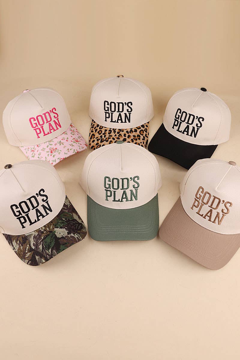 `0304 God's Plan Two Tone Cotton Hat SI-29581