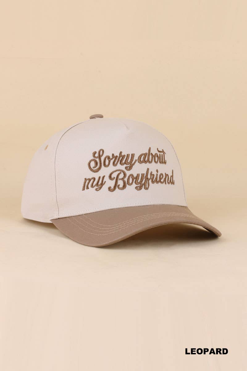 0519 Sorry About My Boyfriend Two Tone Snapback Hat SI-29864