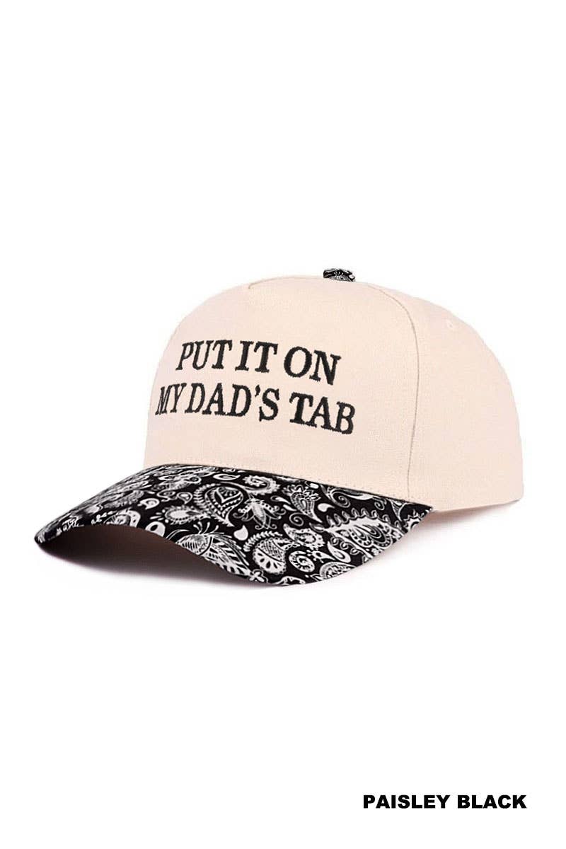 0512 Put It On My Dad's Tab Two Tone Cotton Hat SI-29720