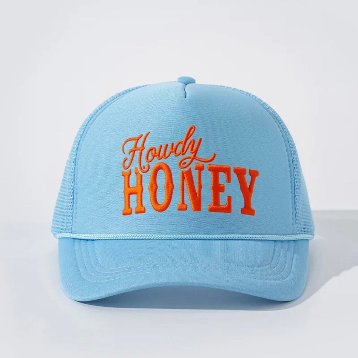Howdy Honey Sky Blue Western Mesh Snapback Trucker Hat NWOT