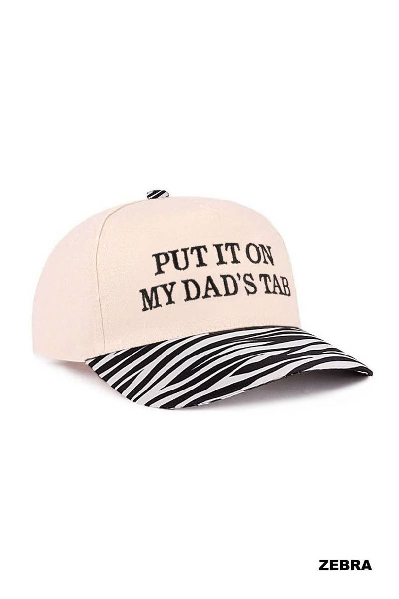 0512 Put It On My Dad's Tab Two Tone Cotton Hat SI-29720