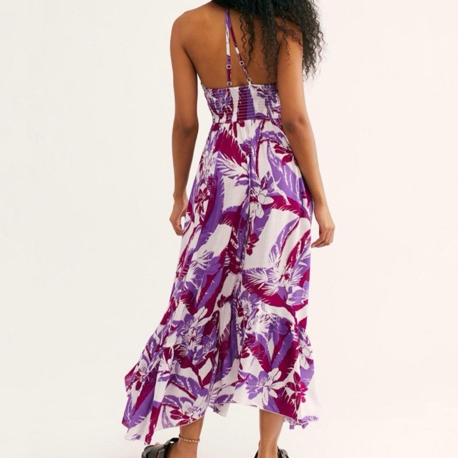 Free People Ivory Combo Heat Wave Maxi Dress Sz M NWT