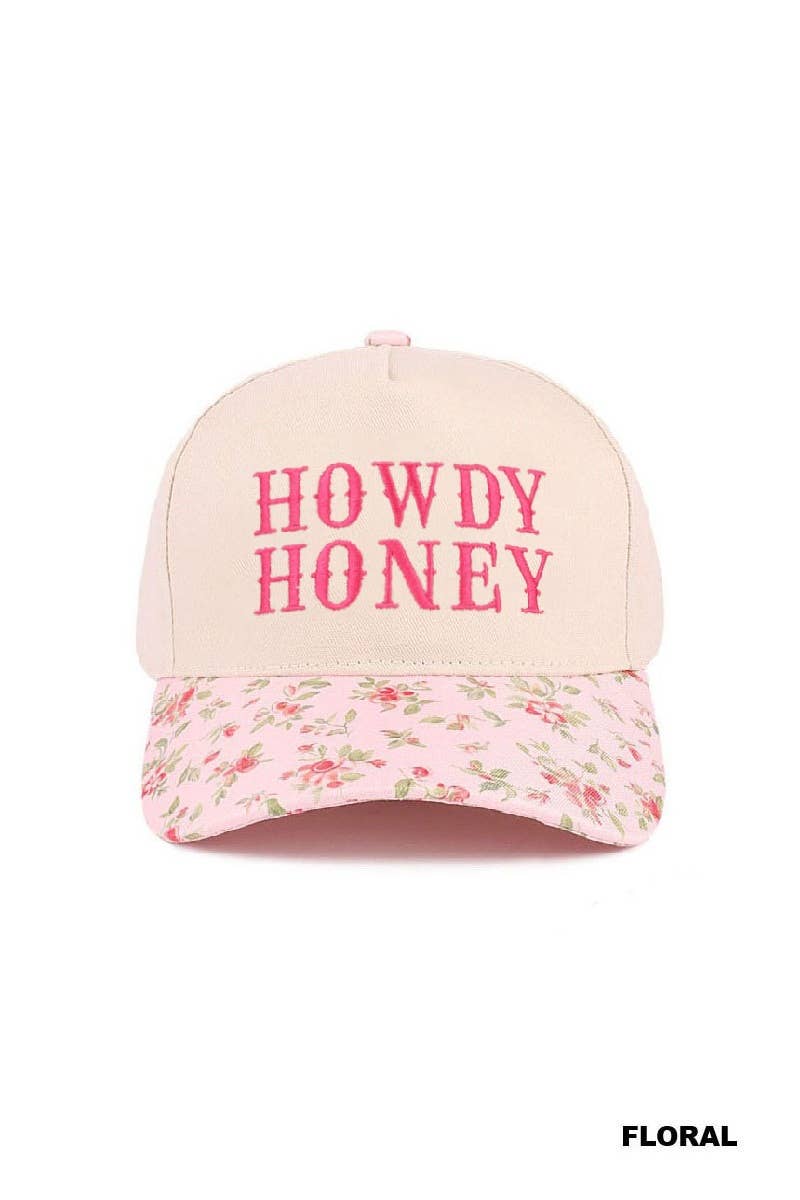 0812 Howdy Honey Two Tone Canvas Cotton Cap SI-28119