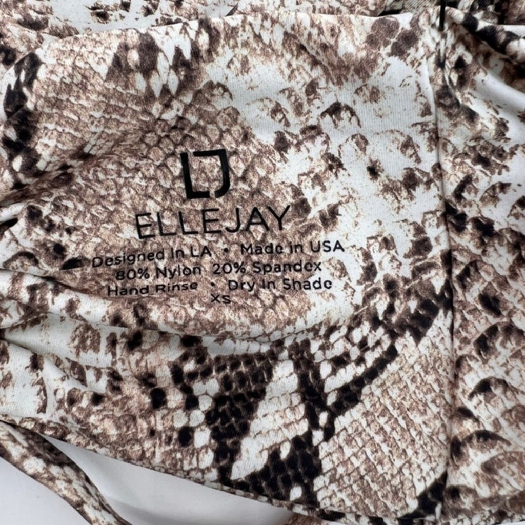 Ellejay Snakeskin Gemma Tie Back Bandeau Top Sz XS NWT