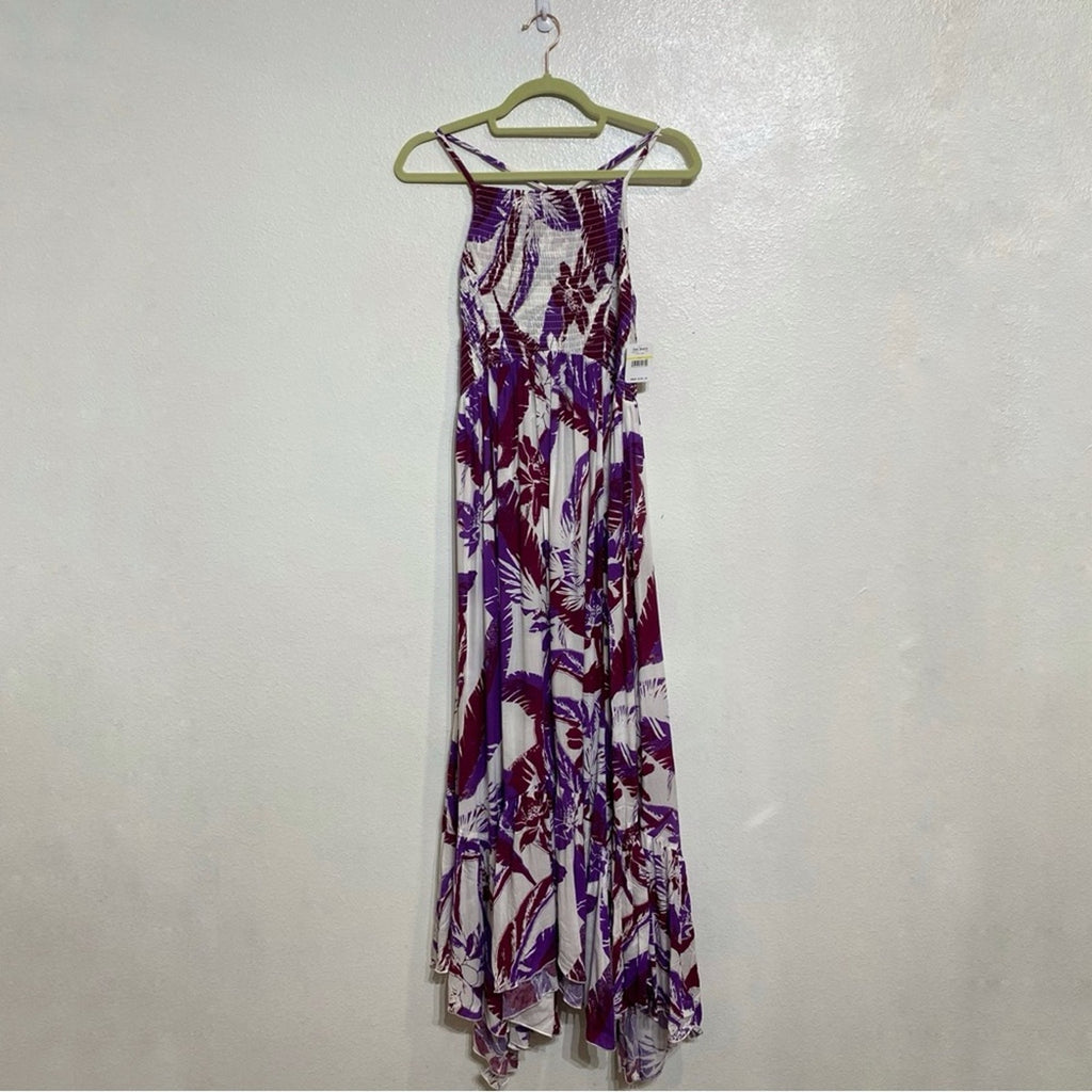Free People Ivory Combo Heat Wave Maxi Dress Sz M NWT
