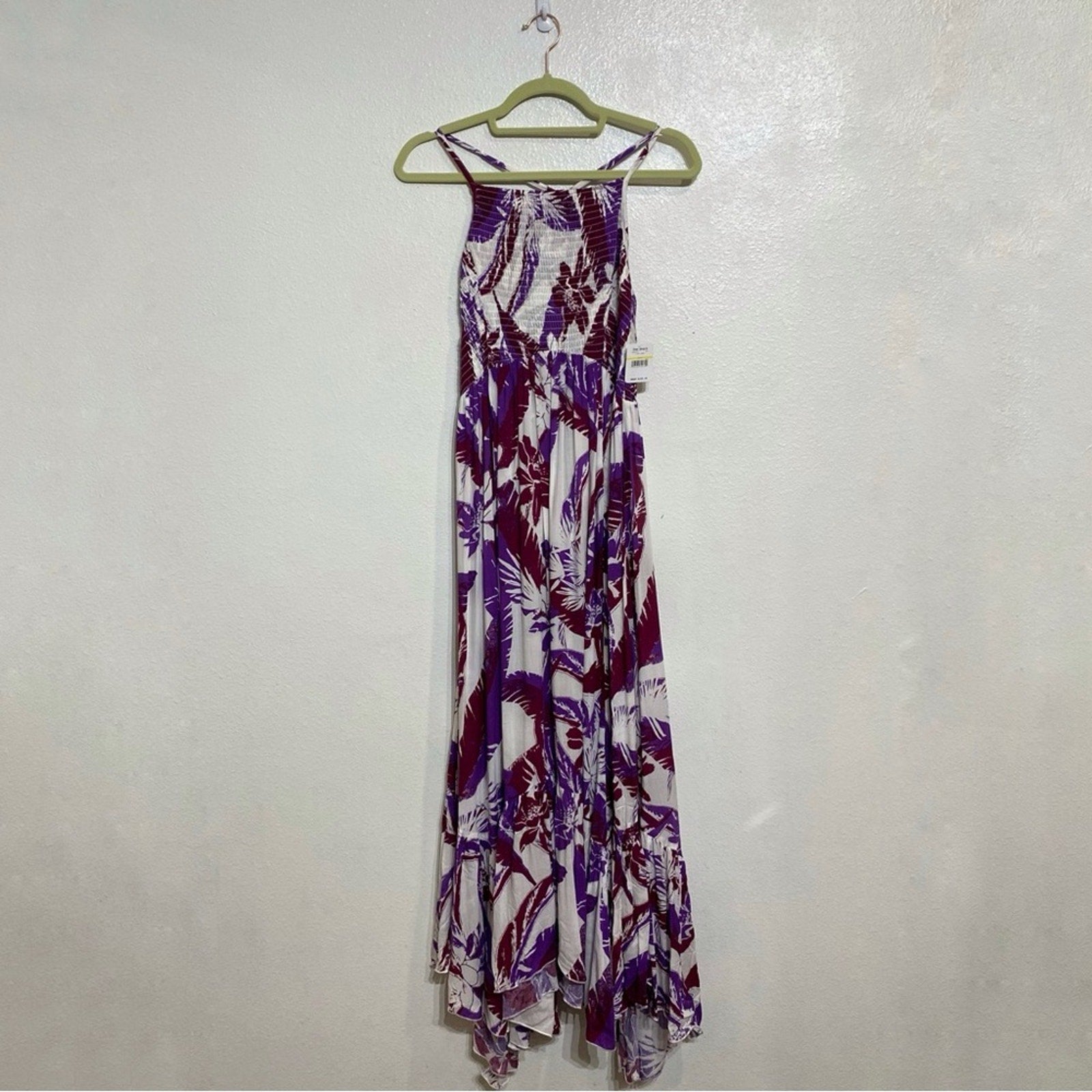 Free People Ivory Combo Heat Wave Maxi Dress Sz M NWT