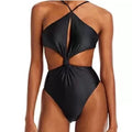 PQ Swim Black Hayden Cut Out One Piece Sz M NWT