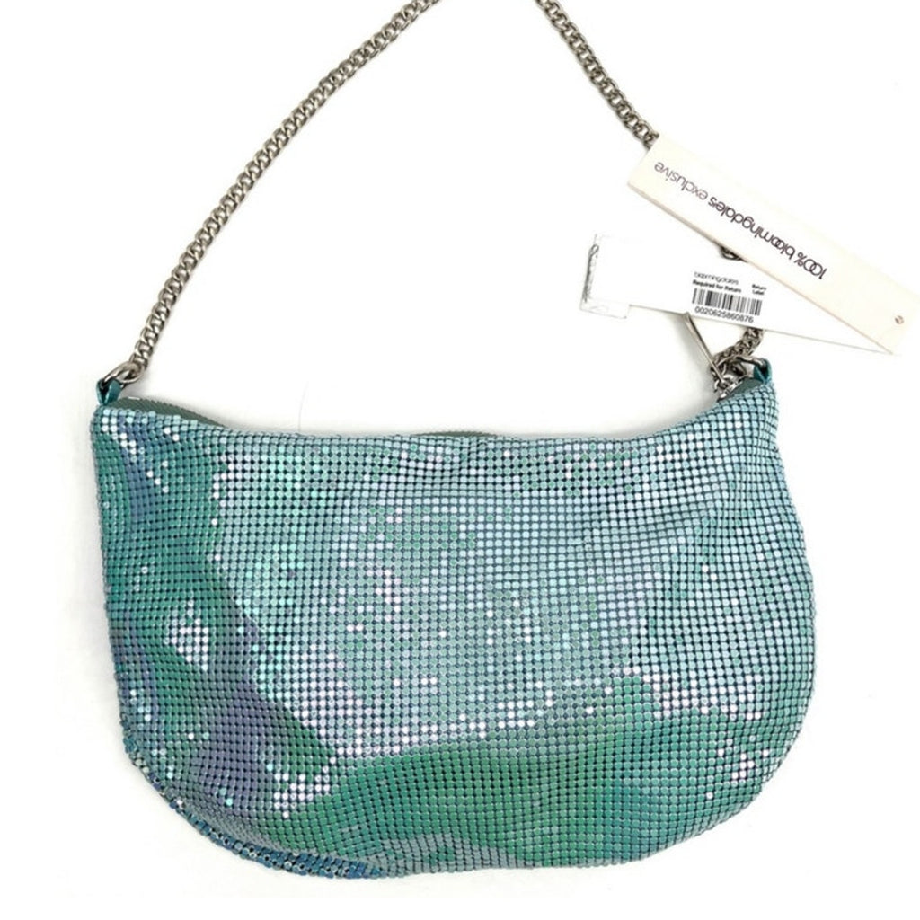 Copied - Aqua Blue Ellie2 Crystal Mesh Shoulder Bag NWT