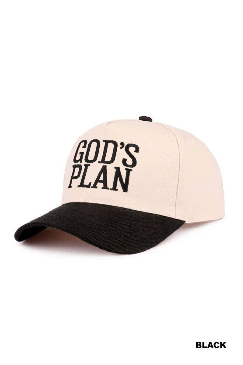 `0304 God's Plan Two Tone Cotton Hat SI-29581