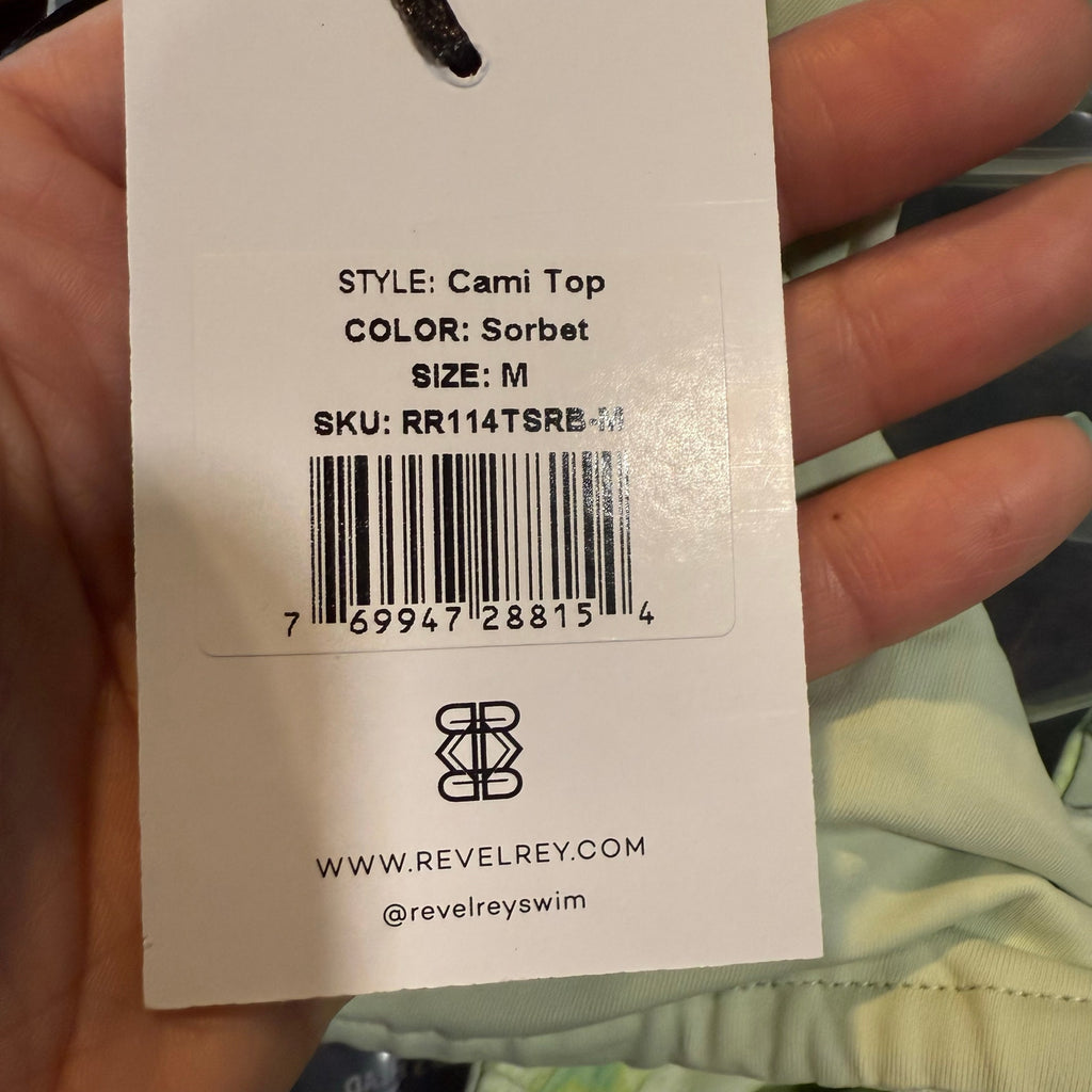 Revel Rey Sorbet Camo Bikini Top Sz M NWT