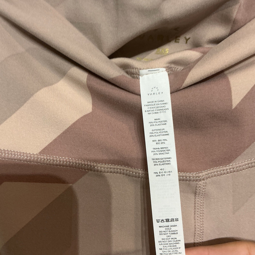 Varley Pink Taupe Camo Leggings Sz XXS NWT