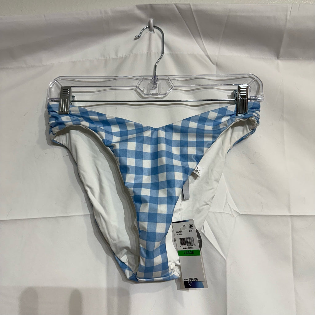 Isabella Rose Chambray Chateau Checkered Swim Bottoms Sz L NWT