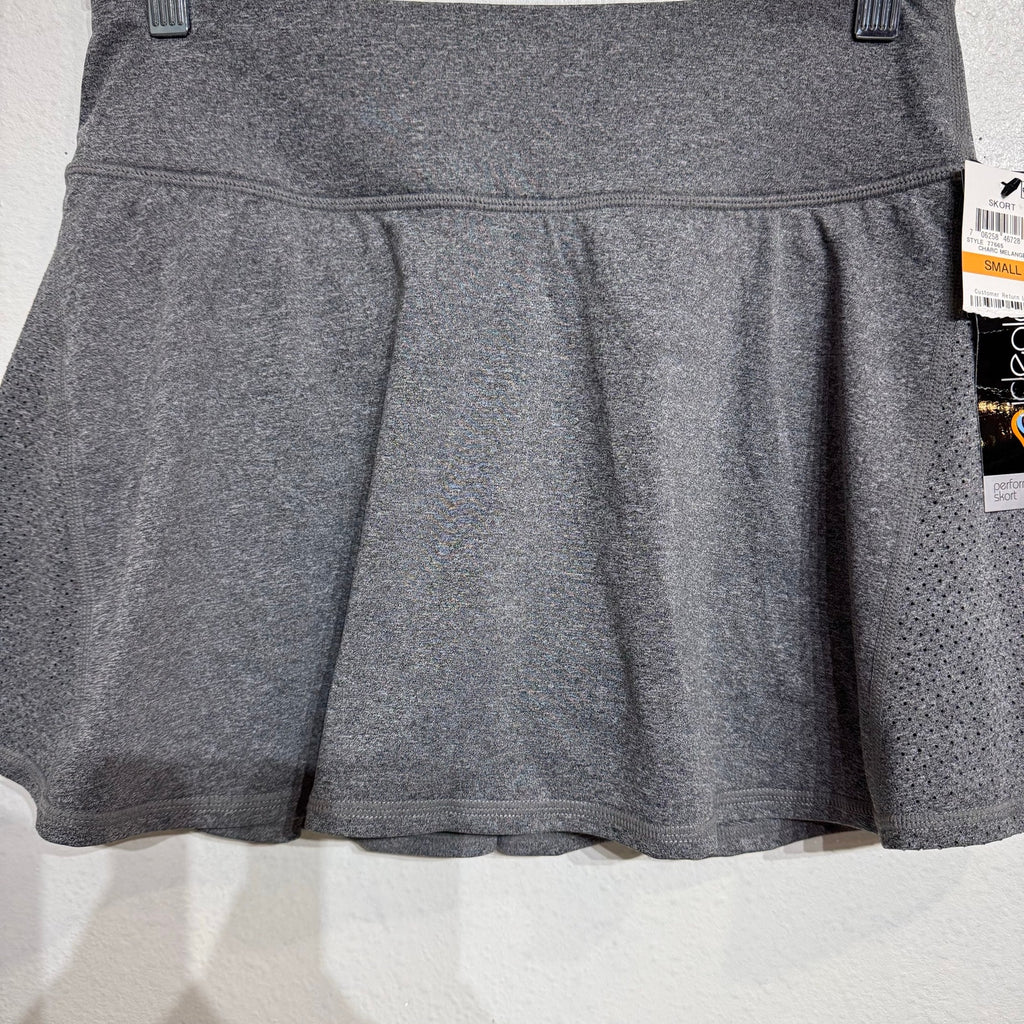 Ideology Charcoal Gray Pleated Mini Skort Sz S NWT