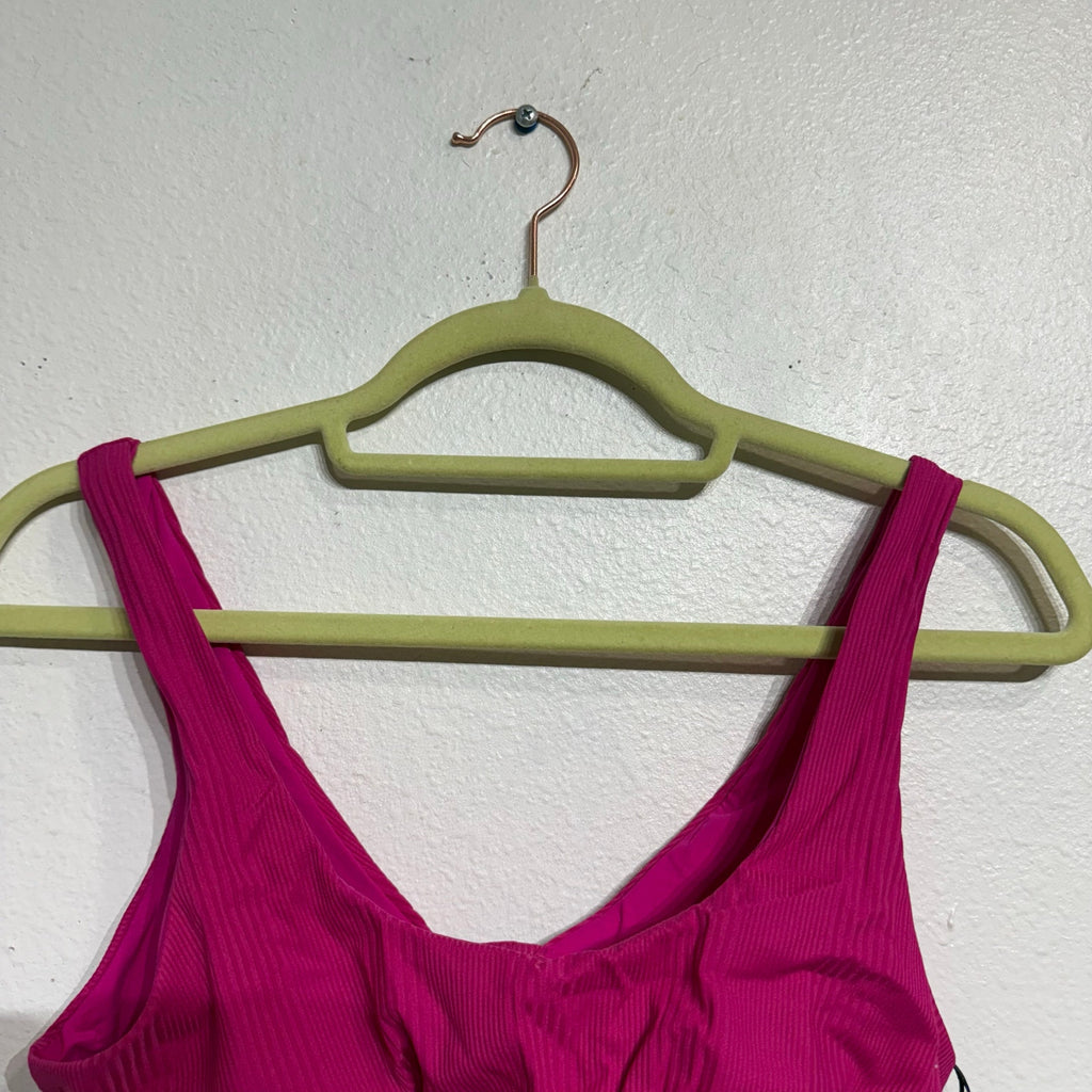 Vitamin A Hot Pink Sienna Tank Bikini Top  Sz 10/L NWT
