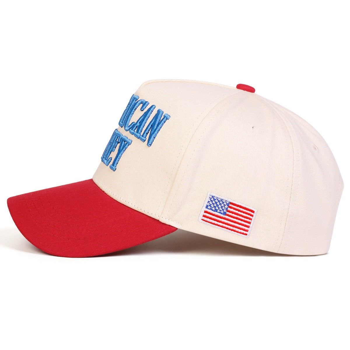 American Honey Red Embroidered Patriotic Adjustable Trucker Hat NWT