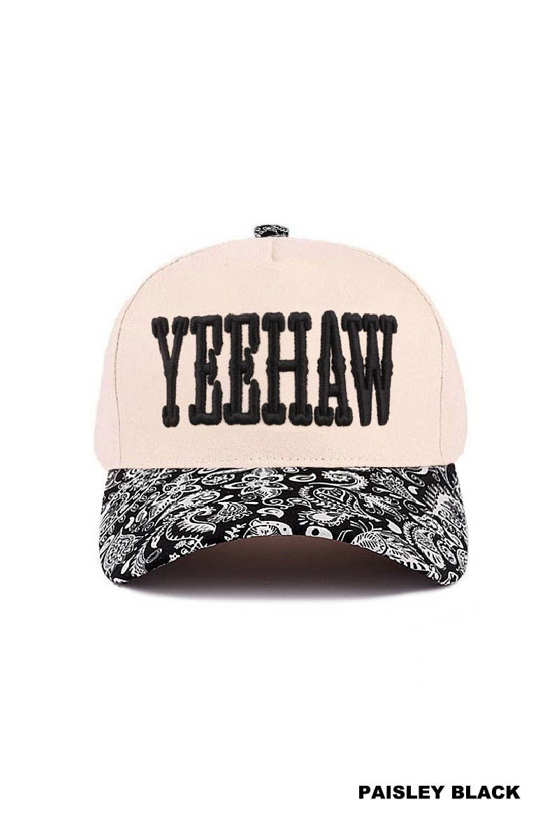 0118 Yeehaw Two Tone Canvas Cotton Cap SI-29122