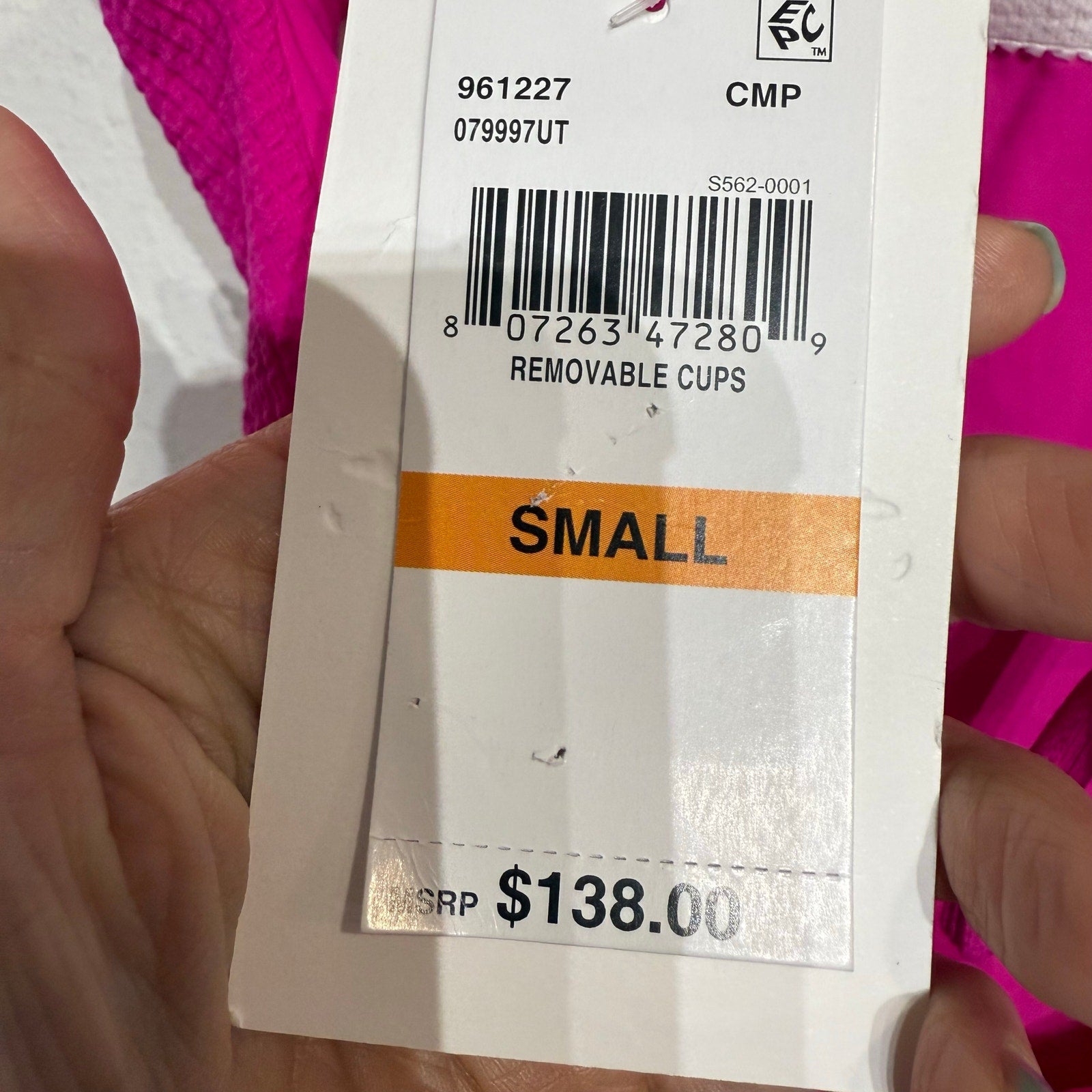 Becca Cosmopolitan Pink Pucker Up Asymmetrical One-Piece Swimsuit Sz S NWT