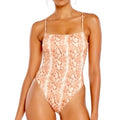Vitamin A Swim Sand Snake Print Jenna High Leg One Piece  Sz XS NWT