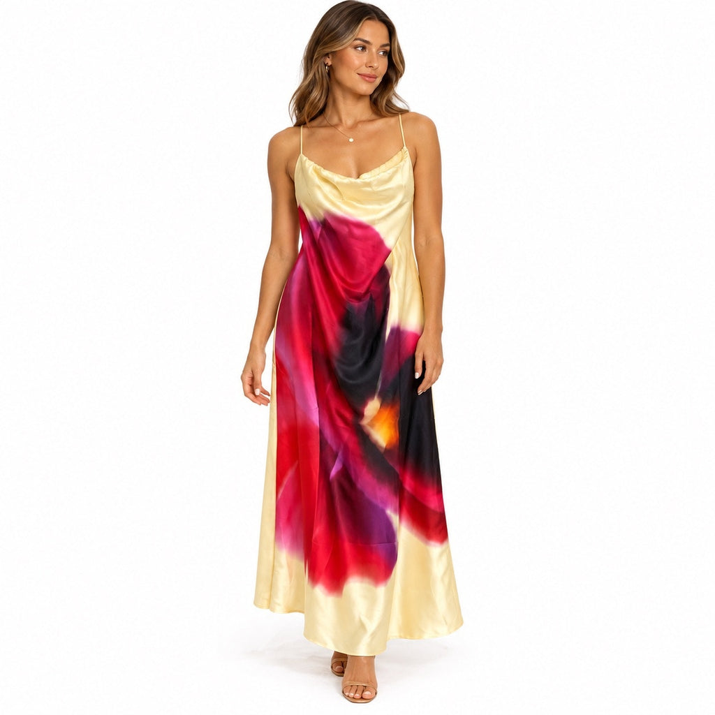 Abercrombie & Fitch Julia Strapless Slip Maxi Dress Floral Sz S NWT