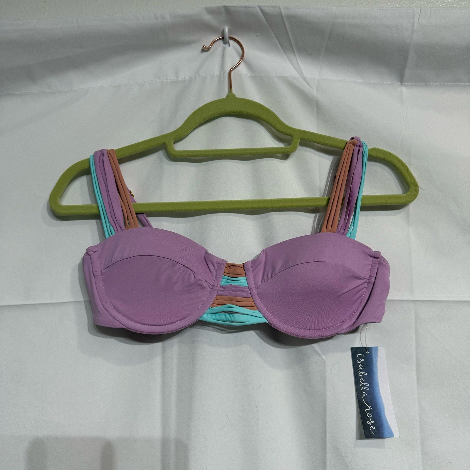Isabella Rose Lavender Lucca Bikini Top Sz D-Cup NWT