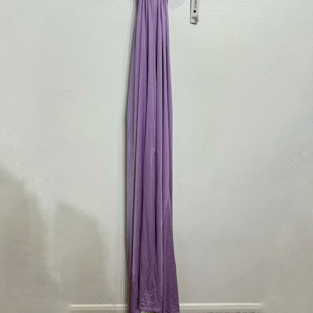 Aqua Violet Ruched Ring Maxi Evening Gown Sz L NWT