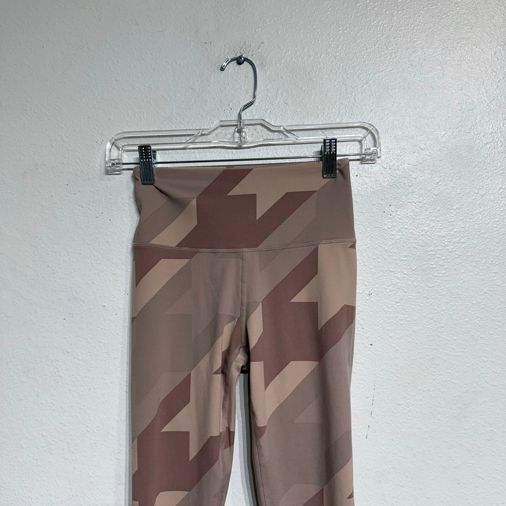 Varley Pink Taupe Camo Leggings Sz XXS NWT