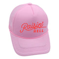 Raisin’ Hell Pink Mesh Trucker Adjustable Snapback Hat NWT