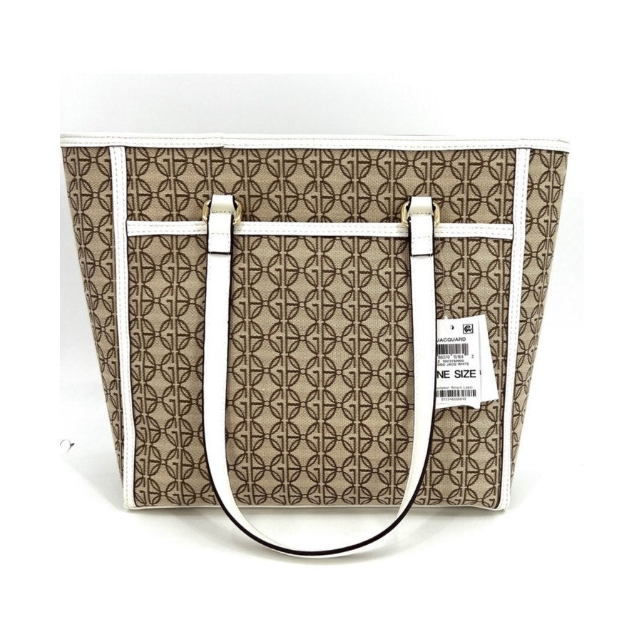 Giani Bernini Tan Logo Jacquard Tote NWT