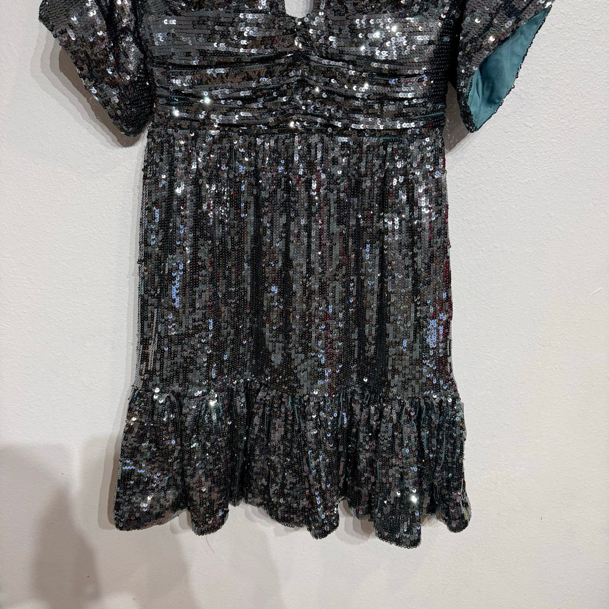 Jovani Green Sequin Mini Cut Out Dress Sz 10 NWT