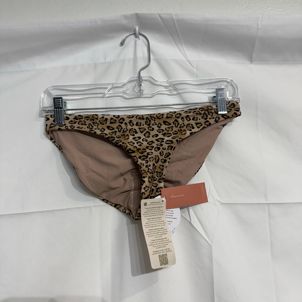 PQ Swim Basic Leopard Print Bikini Bottom Sz S NWT