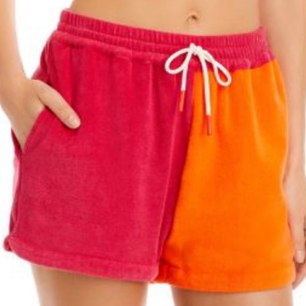 Solid & Striped Tangerine Strawberry The Charlie Terrycloth Shorts Sz S NWT