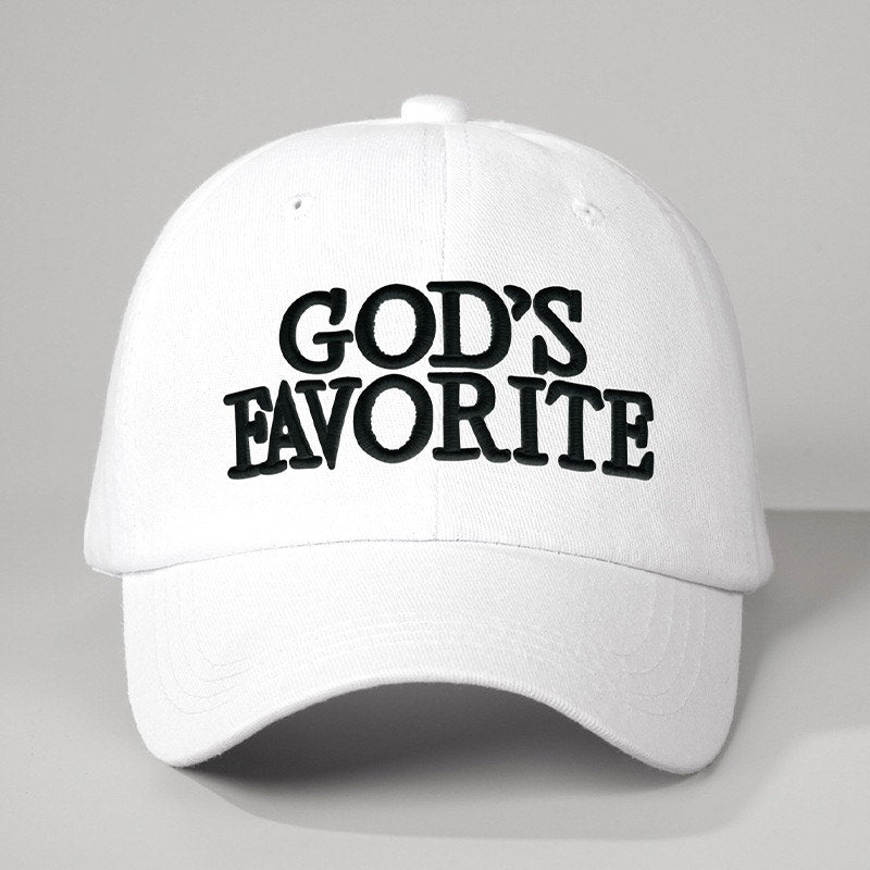God’s Favorite White Embroidered Adjustable Baseball Cap Hat NWOT