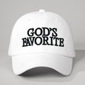 God’s Favorite White Embroidered Adjustable Baseball Cap Hat NWOT
