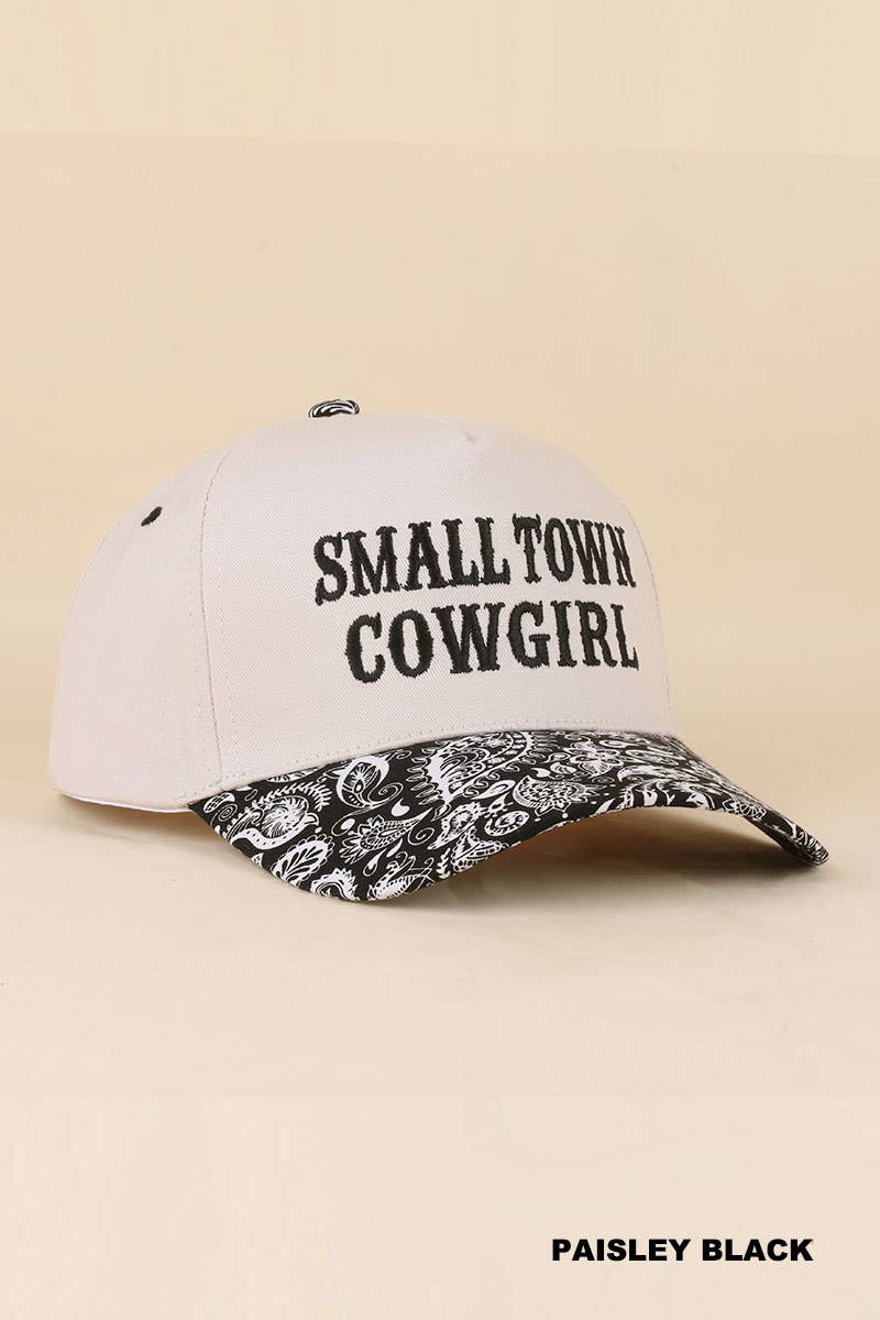 0519 Small Town Cowgirl Two Tone Snapback Hat SI-29853