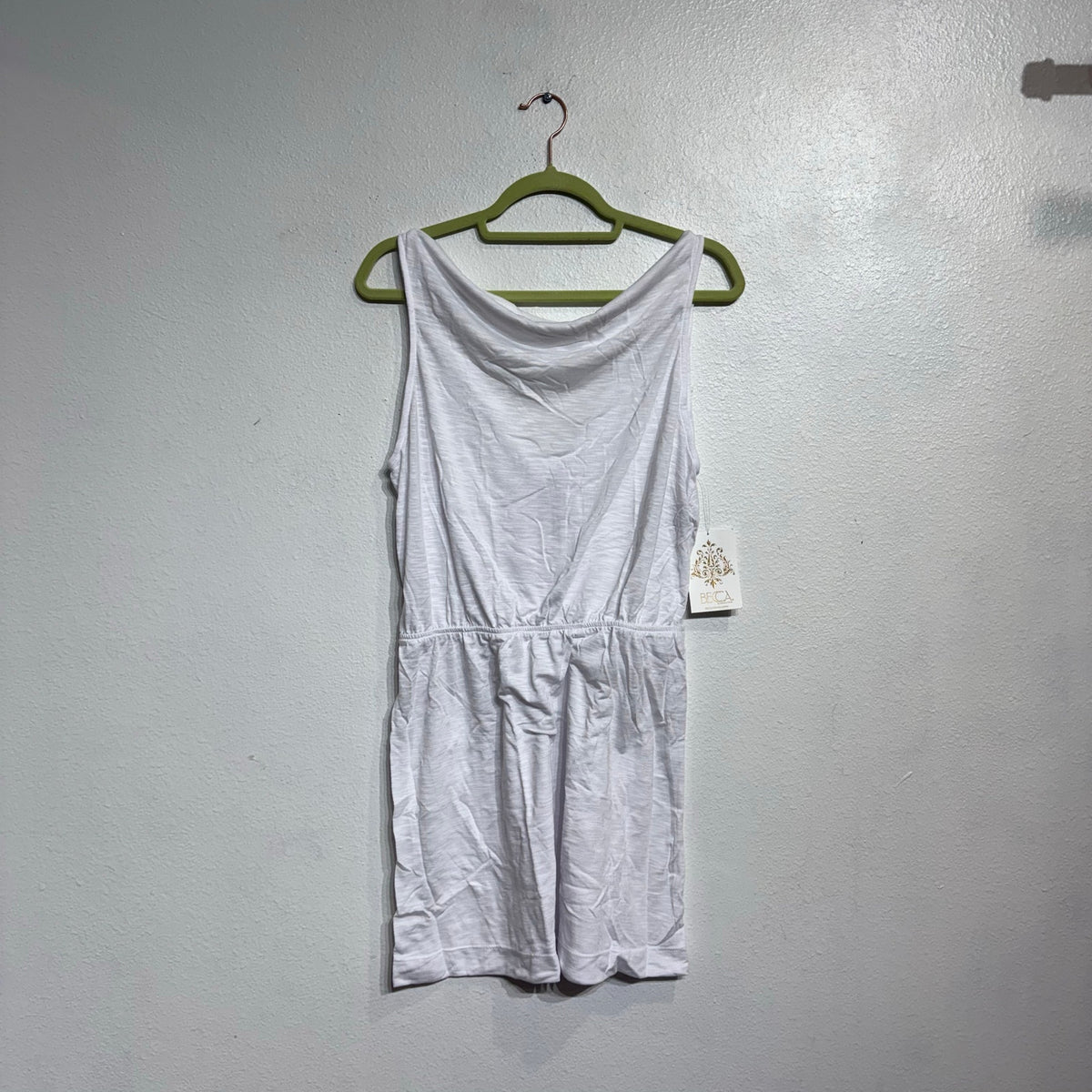 Becca by Rebecca Virtue White Reversible Swim Cover Mini Dress Sz S NWT