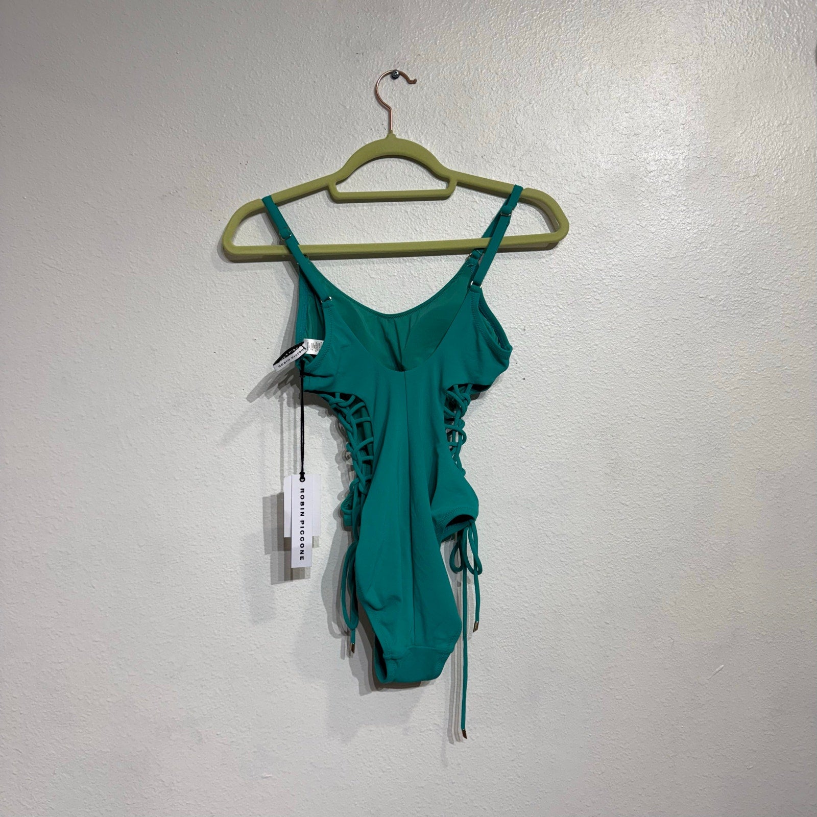 Robin Piccone Iceberg Aubrey Lace Up One Piece Sz 4 NWT