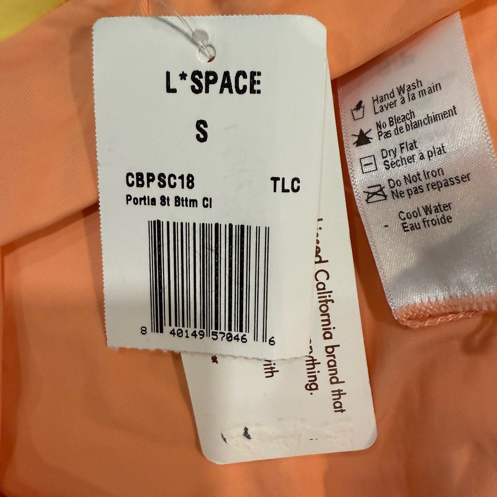 L*space Tangy Lemondrop High Waist  Bikini Bottoms Sz S NWT