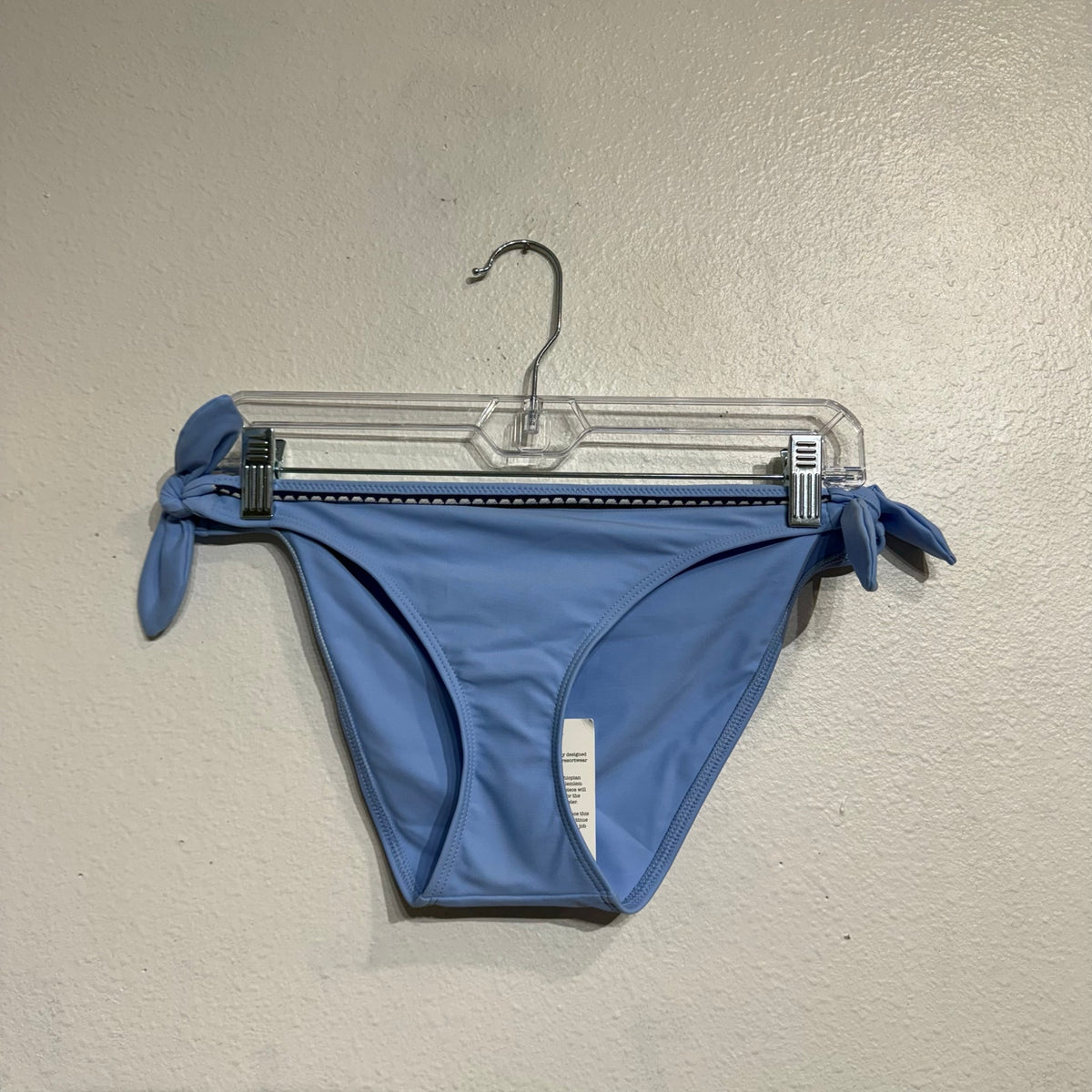 Lemlem Sky Blue Lena Diamond Jacquard String Bikini Bottoms Sz XL NWT