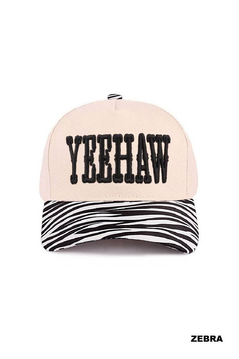 0118 Yeehaw Two Tone Canvas Cotton Cap SI-29122