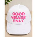 Good Shade Only White & Pink Retro Adjustable Snapback Trucker Hat NWOT