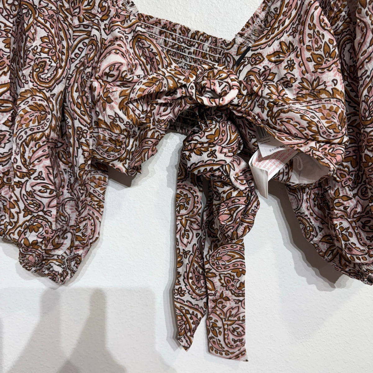 Minkpink Jedda Crop Blouse in Paisley Sz XL NWT