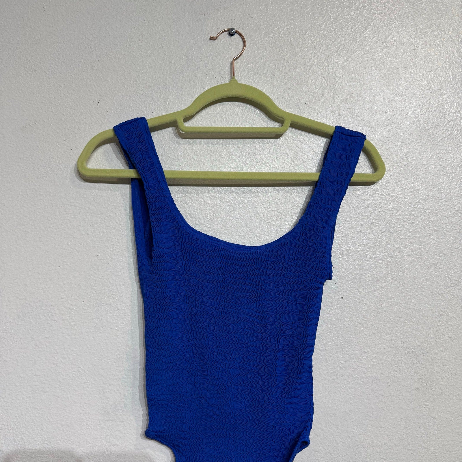 Cleonie Atlantic Blue Bathe MAILOT Low Back One Piece Sz O/S NWT