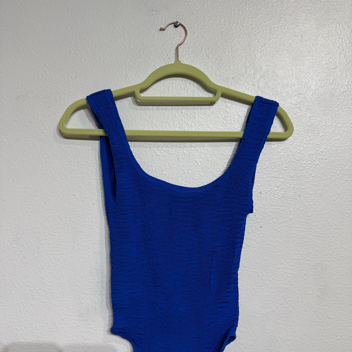 Cleonie Atlantic Blue Bathe MAILOT Low Back One Piece Sz O/S NWT