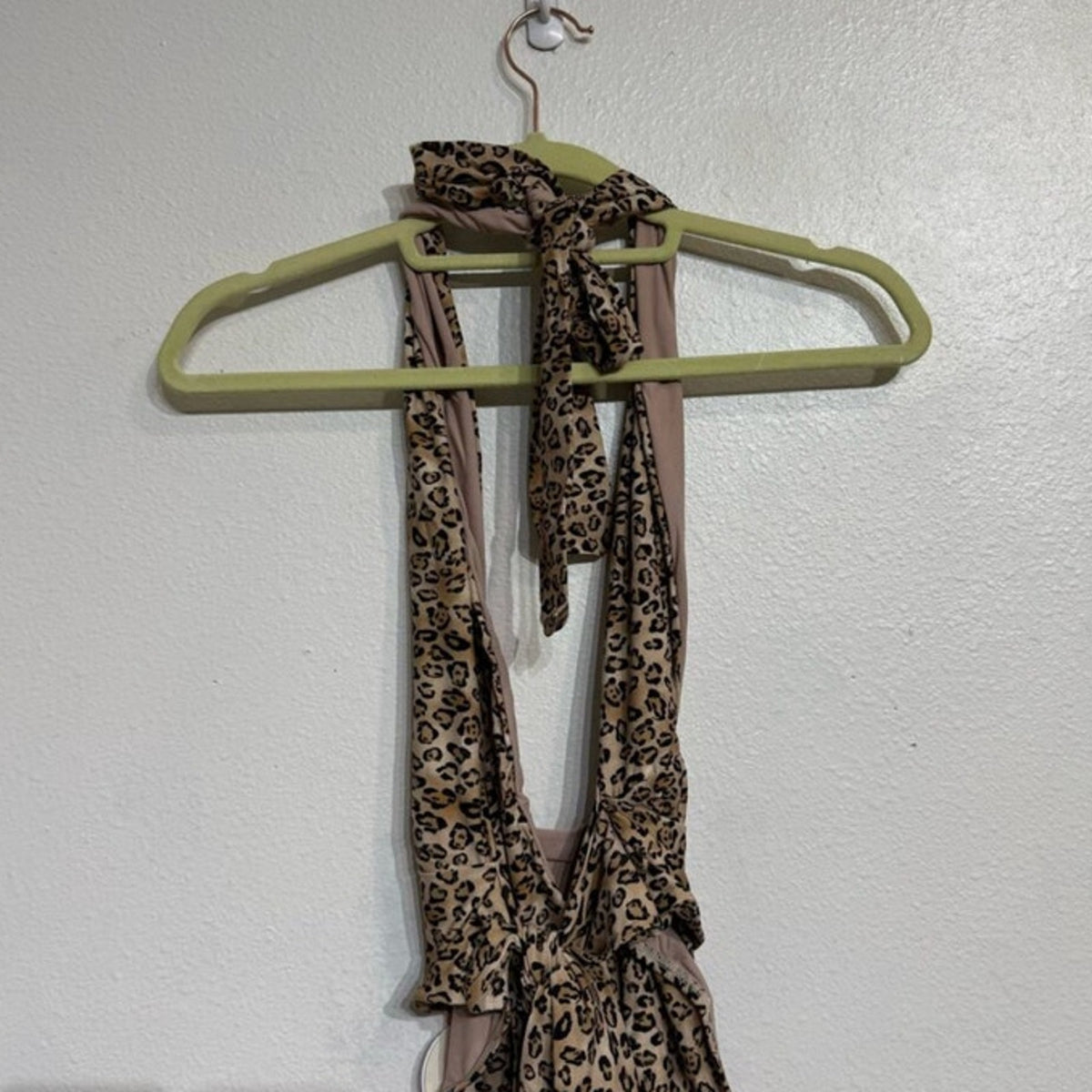 PQ Swim Tan Leopard Alex One Piece Sz L NWT